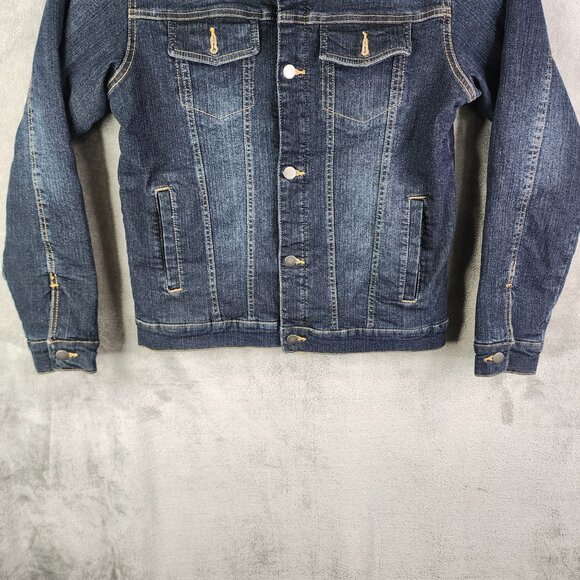 Boys Wonder Nation Sherpa-Lined Denim Jacket Button Up Youth Size XXL 18 - Picture 4 of 9